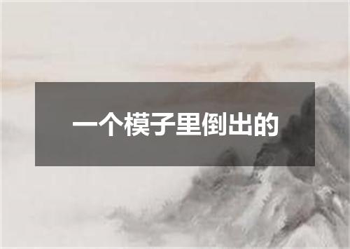 一个模子里倒出的