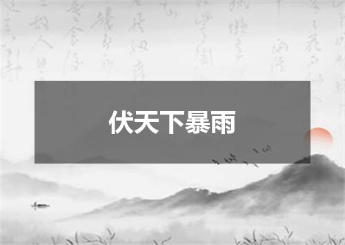 伏天下暴雨