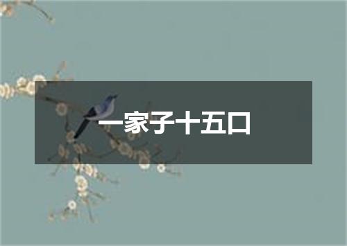 一家子十五口