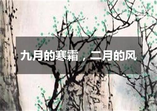 九月的寒霜，二月的风