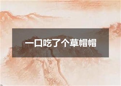一口吃了个草帽帽