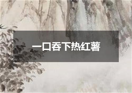 一口吞下热红薯