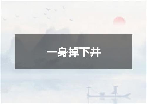 一身掉下井