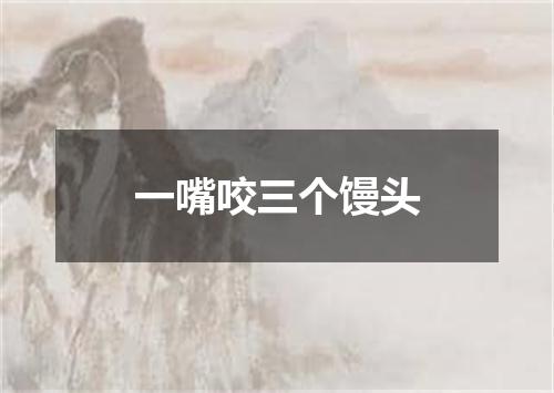 一嘴咬三个馒头