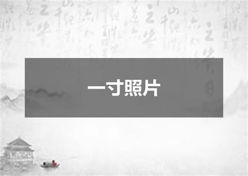 一寸照片