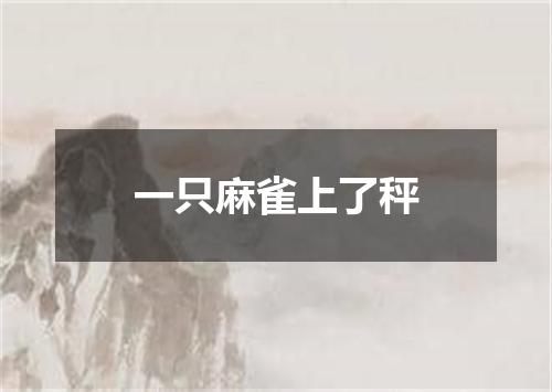 一只麻雀上了秤
