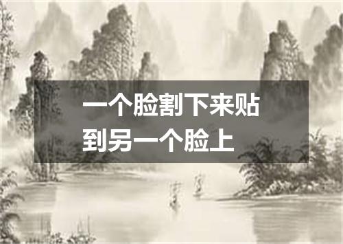 一个脸割下来贴到另一个脸上