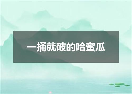一捅就破的哈蜜瓜
