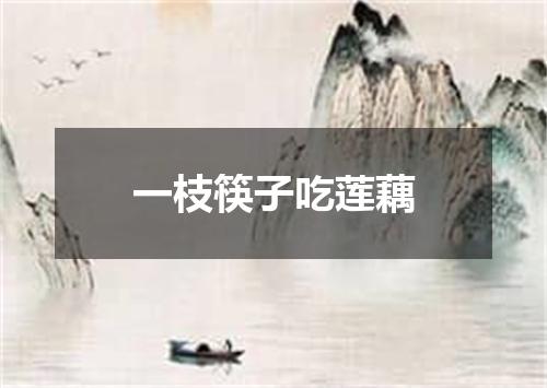 一枝筷子吃莲藕