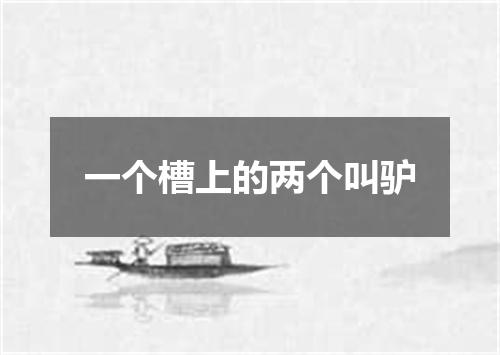 一个槽上的两个叫驴