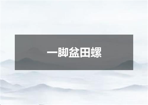 一脚盆田螺