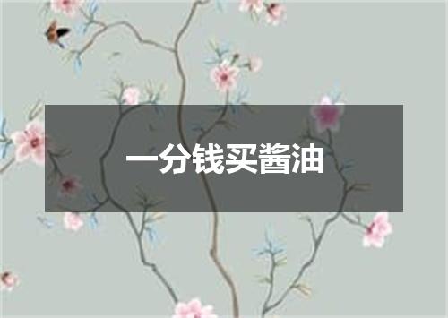 一分钱买酱油