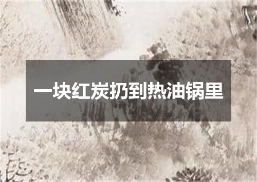 一块红炭扔到热油锅里