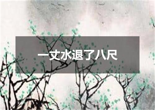 一丈水退了八尺