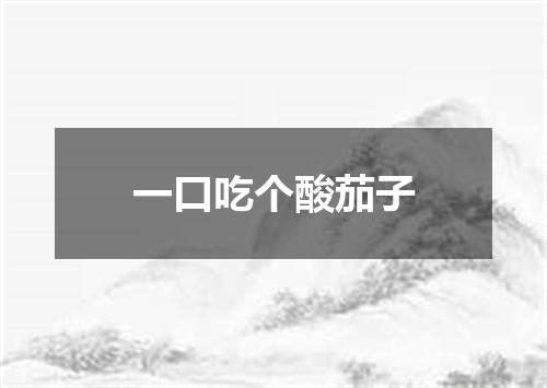 一口吃个酸茄子