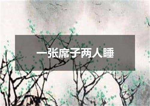 一张席子两人睡