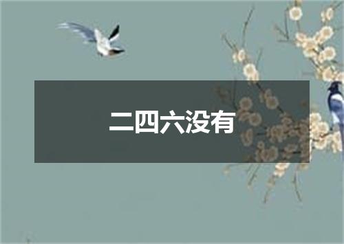 二四六没有