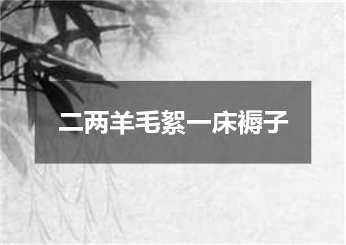 二两羊毛絮一床褥子