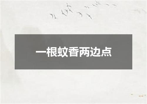 一根蚊香两边点