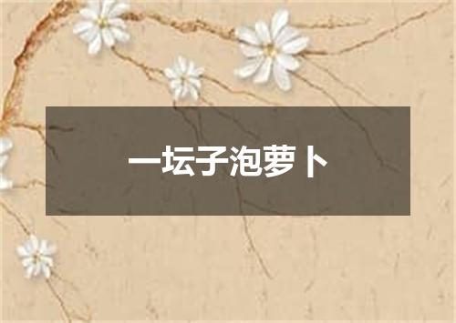 一坛子泡萝卜