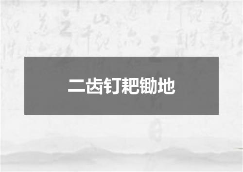 二齿钉耙锄地