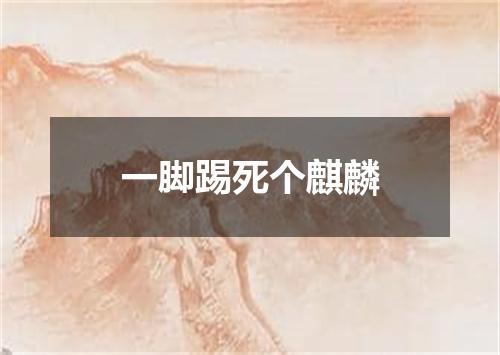 一脚踢死个麒麟