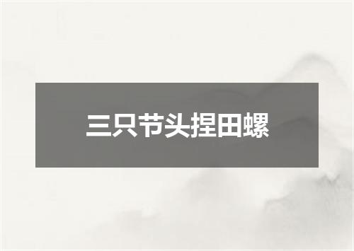 三只节头捏田螺