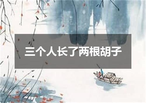 三个人长了两根胡子