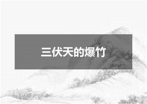 三伏天的爆竹