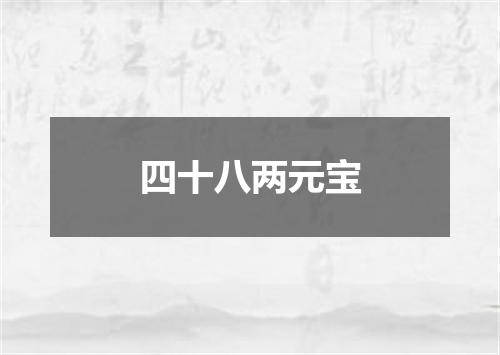 四十八两元宝