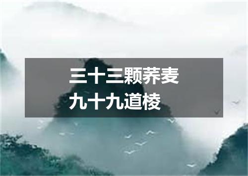 三十三颗荞麦九十九道棱