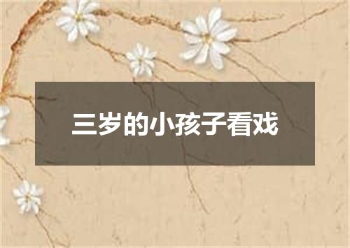 三岁的小孩子看戏