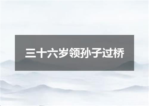 三十六岁领孙子过桥