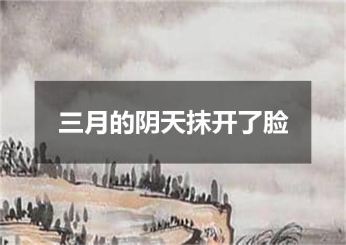 三月的阴天抹开了脸