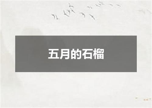 五月的石榴
