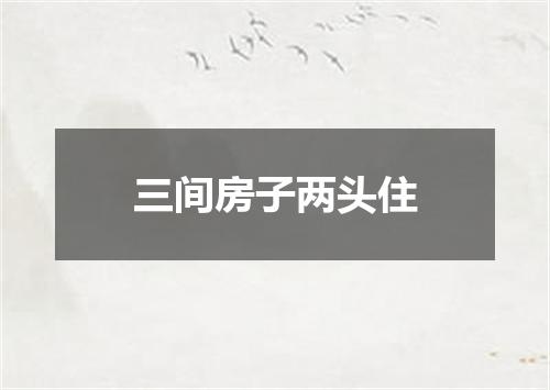 三间房子两头住