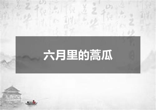 六月里的蒿瓜