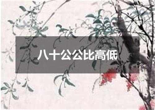 八十公公比高低