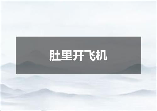 肚里开飞机