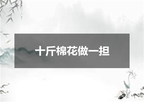 十斤棉花做一担