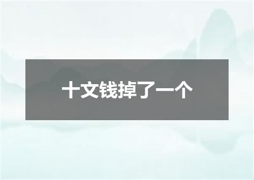 十文钱掉了一个