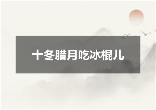 十冬腊月吃冰棍儿