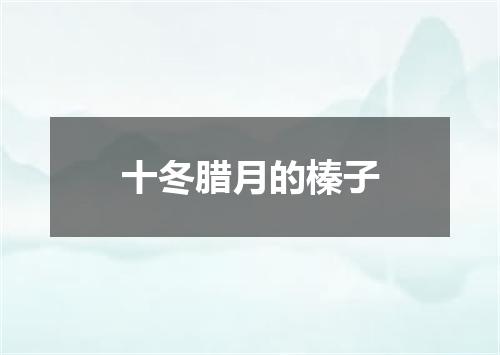 十冬腊月的榛子