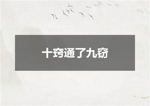 十窍通了九窃