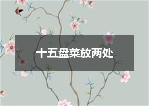 十五盘菜放两处