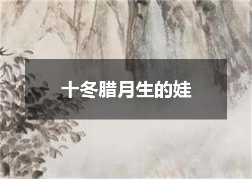 十冬腊月生的娃