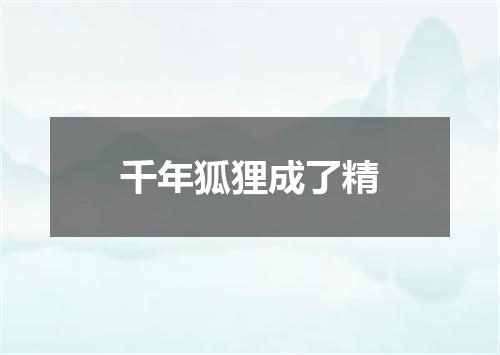 千年狐狸成了精