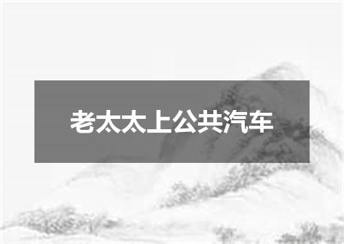 老太太上公共汽车