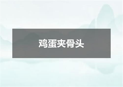 鸡蛋夹骨头