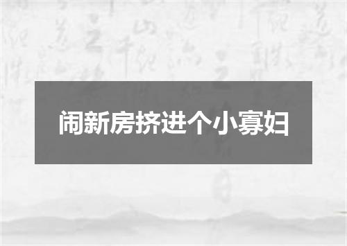 闹新房挤进个小寡妇